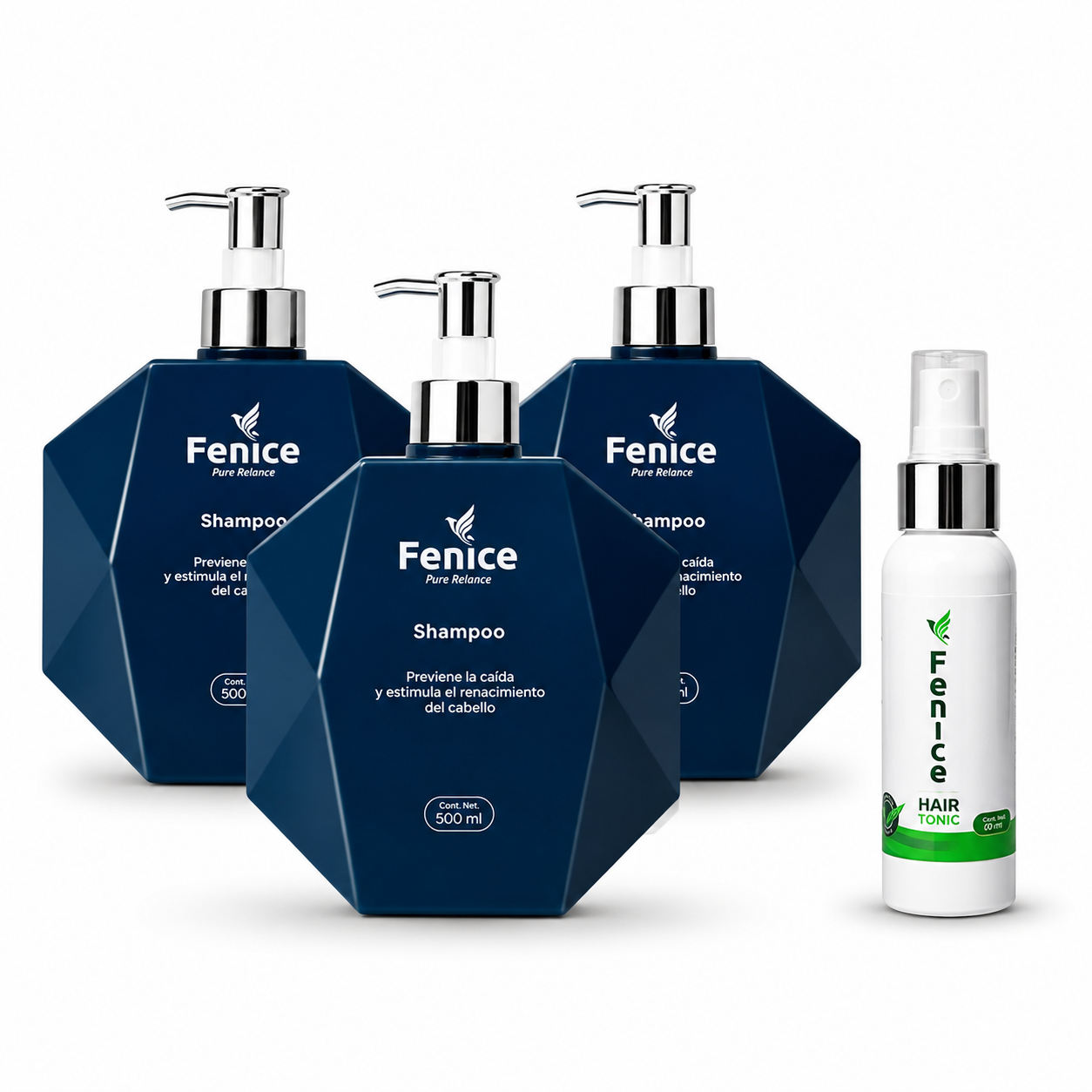 Shampoo Fenice (3 piezas) + Hair Tonic